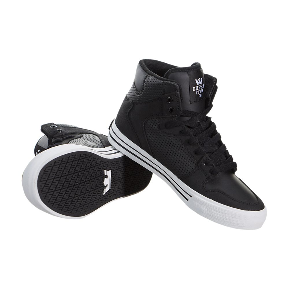 Baskets Montantes Supra Vaider Noir Black/White Femme | WNX-49558134